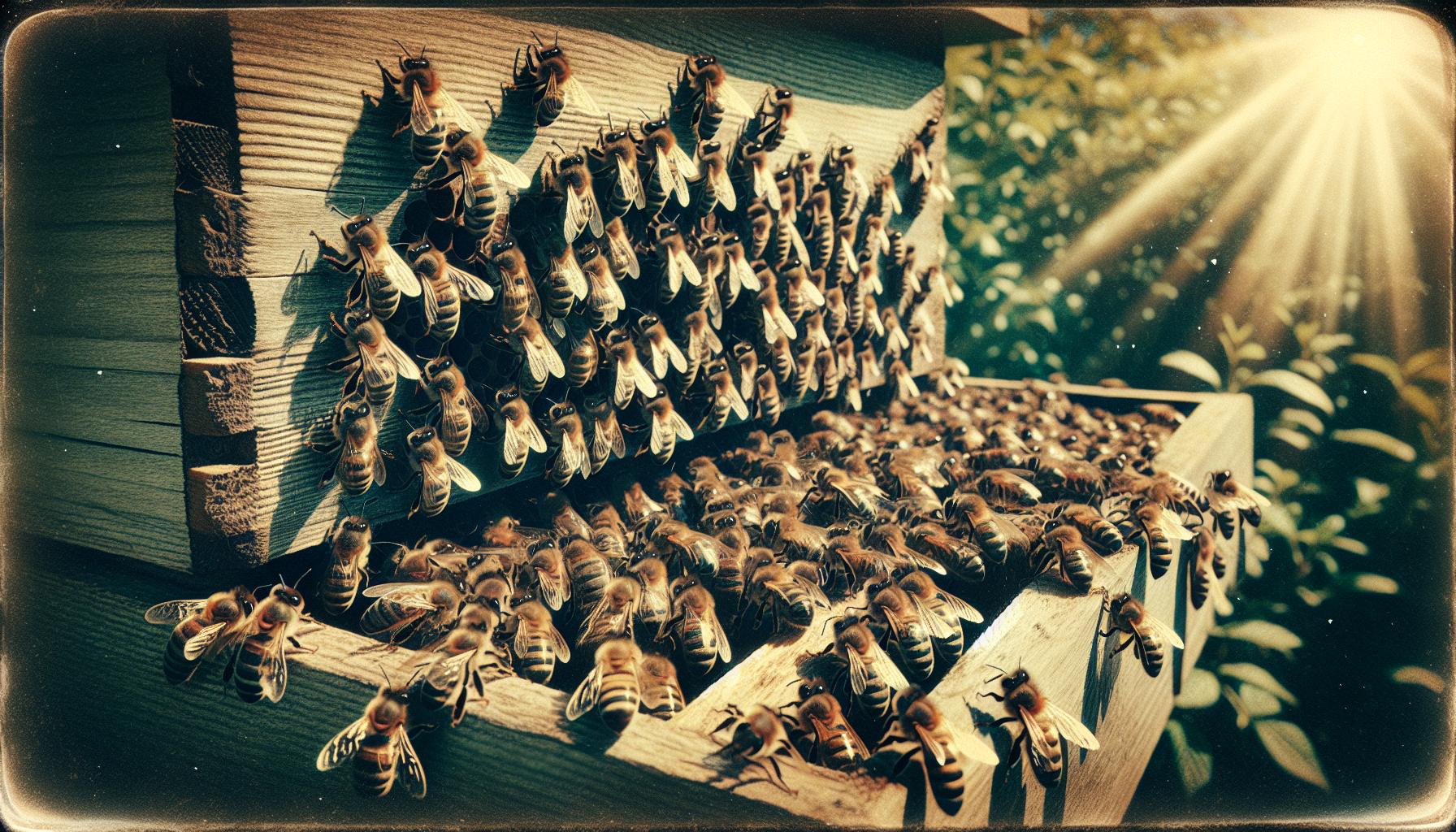 bees bearding in hot weather