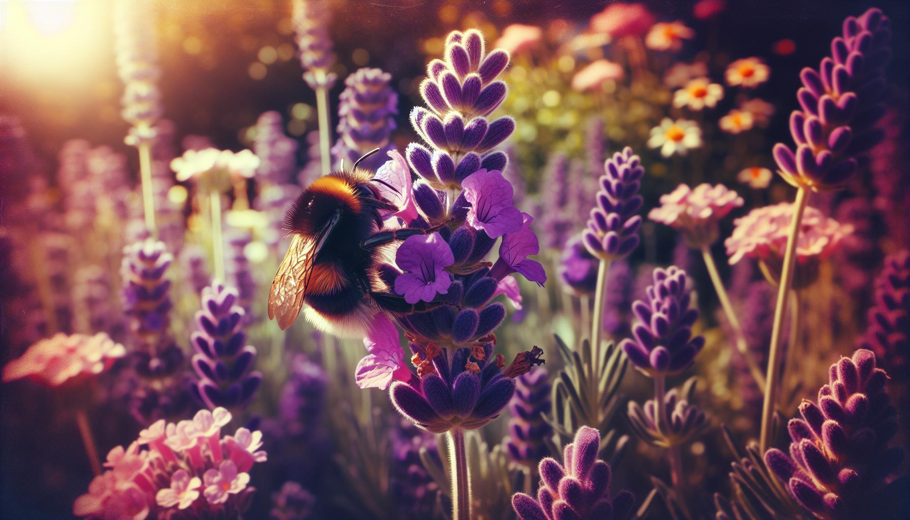 bees sleeping in flowers