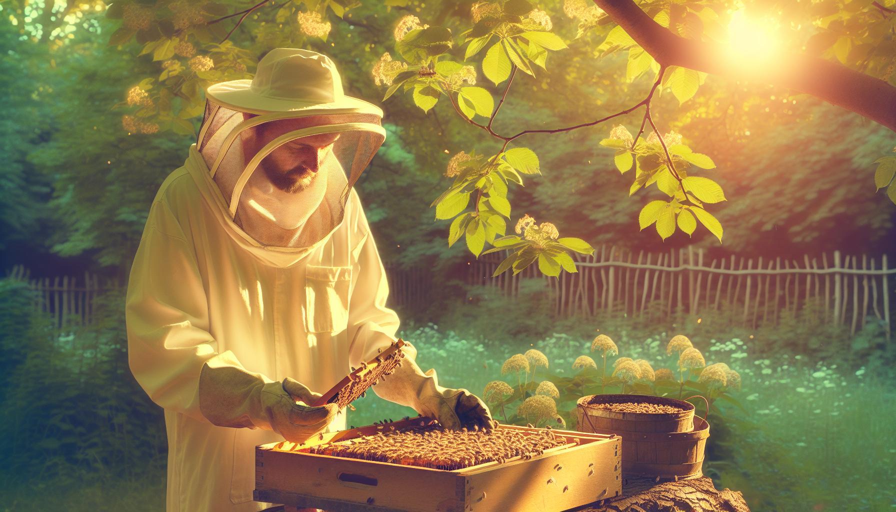 capturing a honey bee swarm