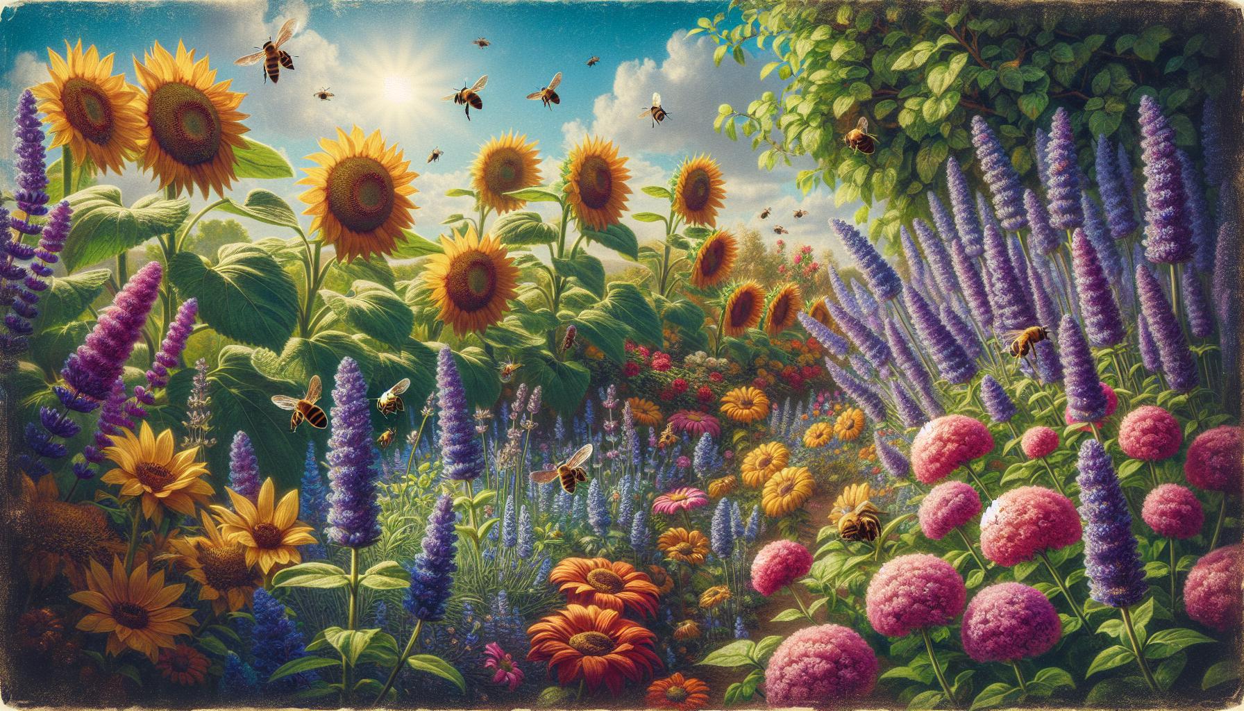 sweet bees flowers
