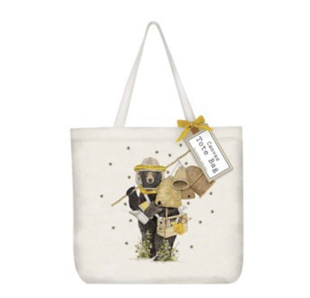 Beekeeper Bear Tote Bag