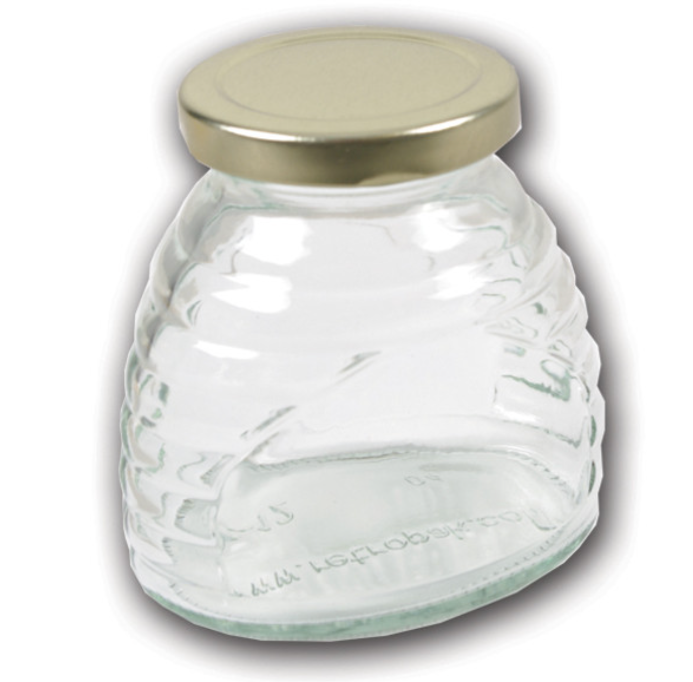 3 oz. Glass Skep Honey Jars - 24 Count Case - Includes Lids