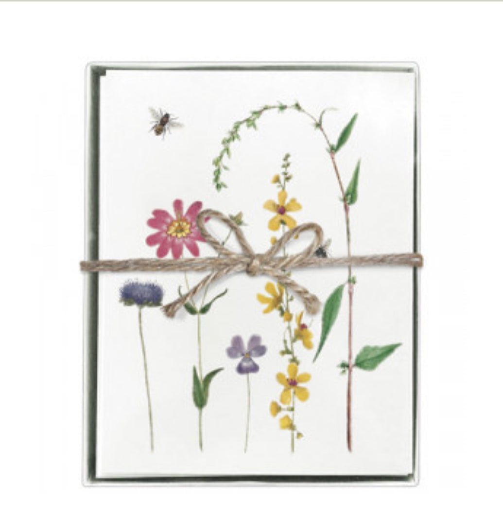 Bee Flowers Greeting Card