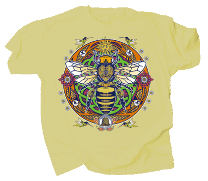 Queen Bee Hex Design T-Shirt | Blythewood Bee Co.