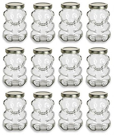 9oz Glass Bear w/Lid 12 CT Case