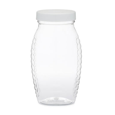 12oz PET Plastic Bottle Beehive - Lids Included - Durable Honey Storage Solution