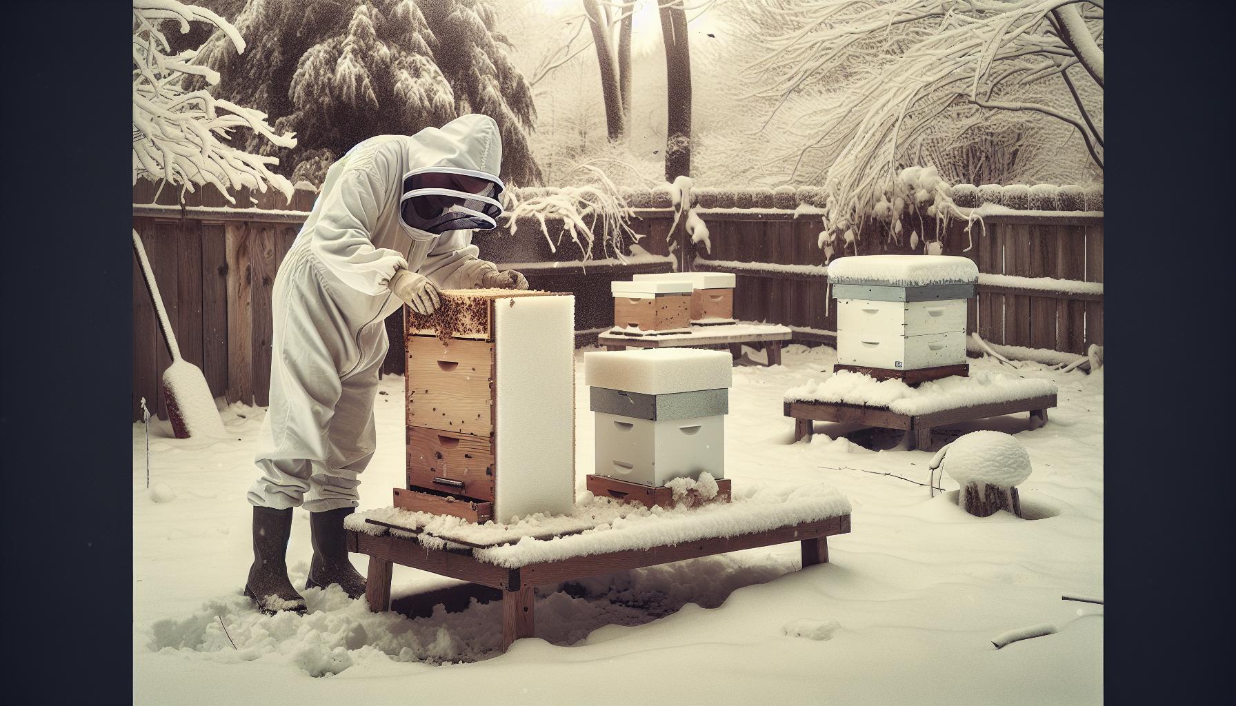 Winter Beehive Insulation