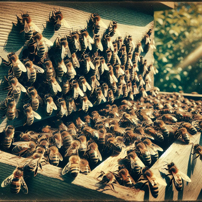 bees bearding in hot weather​