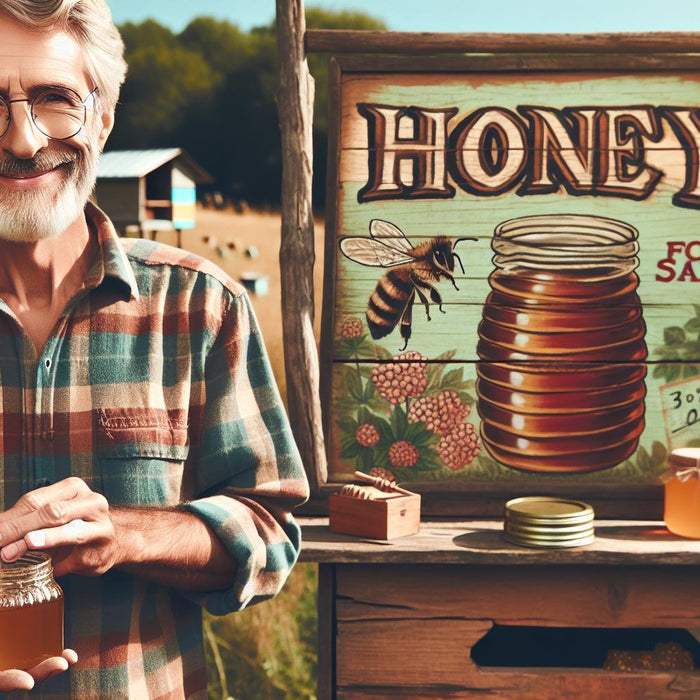 honey for sale sign