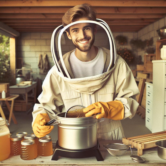 how to separate beeswax and honey