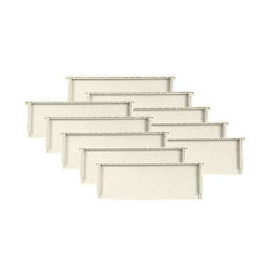 6 1/4 Acorn Full Plastic White Frames - 10 Pack