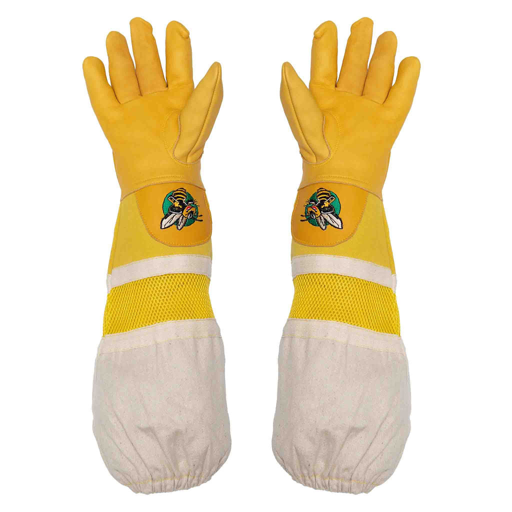 Extra Long Vented Cowhide Gloves | Swarm Commander