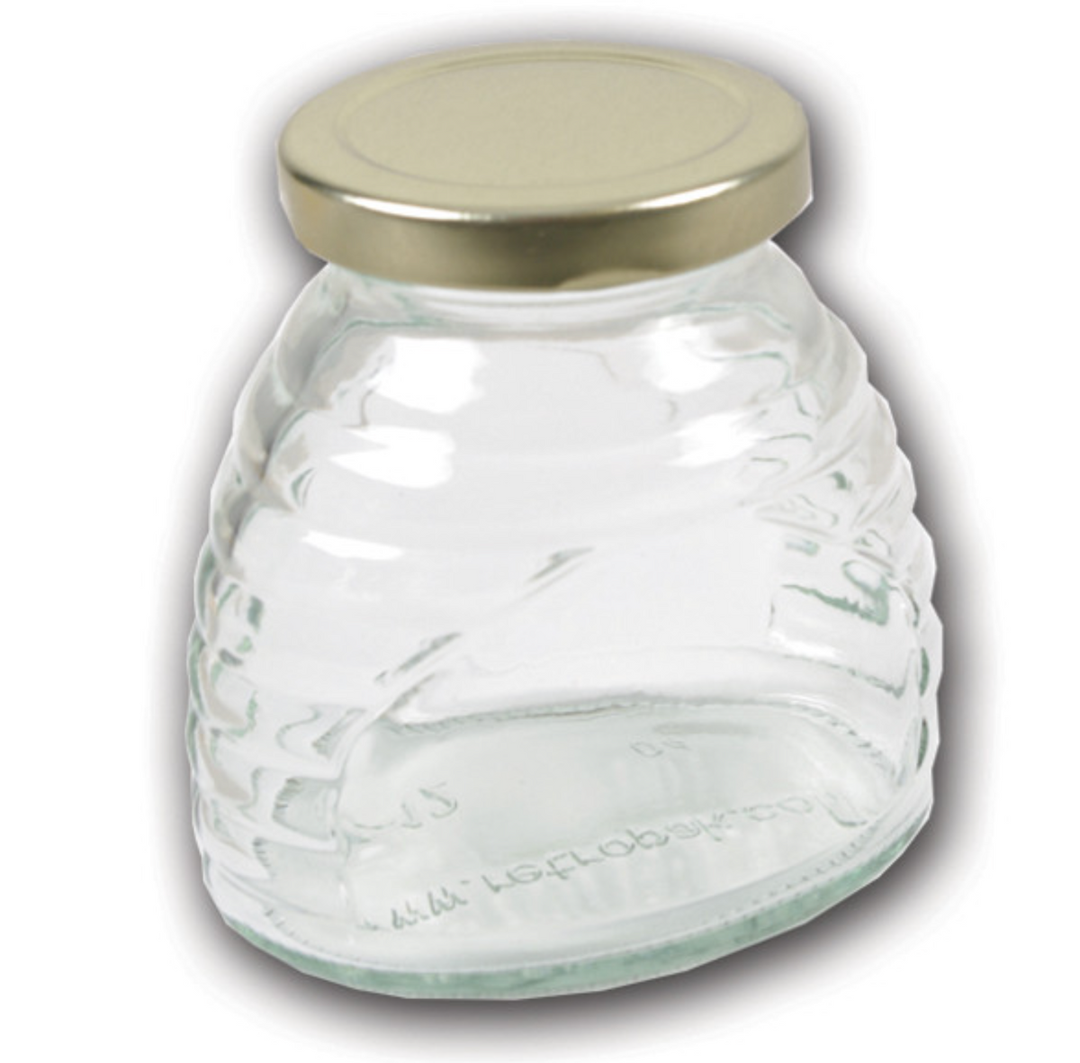 Flint Glass Honey Jar Lids Included | 16 oz Jars with Lids - 12 Count Case