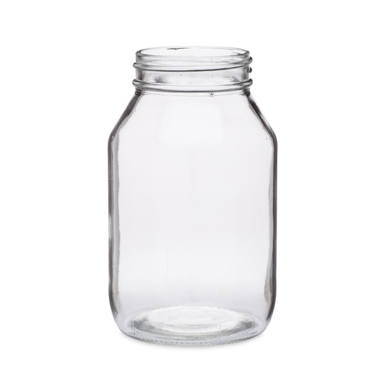 16oz Flint Glass Jars WITHOUT LIDS - 12 Count Case