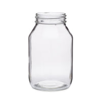 16oz Flint Glass Jars WITHOUT LIDS - 12 Count Case