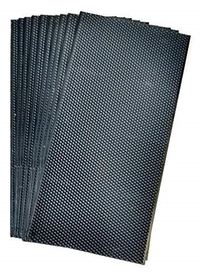 9-1/8 Acorn Black Heavy Waxed Plastic Foundation - 10 Pack