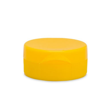 38-400 Yellow PP Low Profile Flip Caps (Pressure Sensitive Liner)