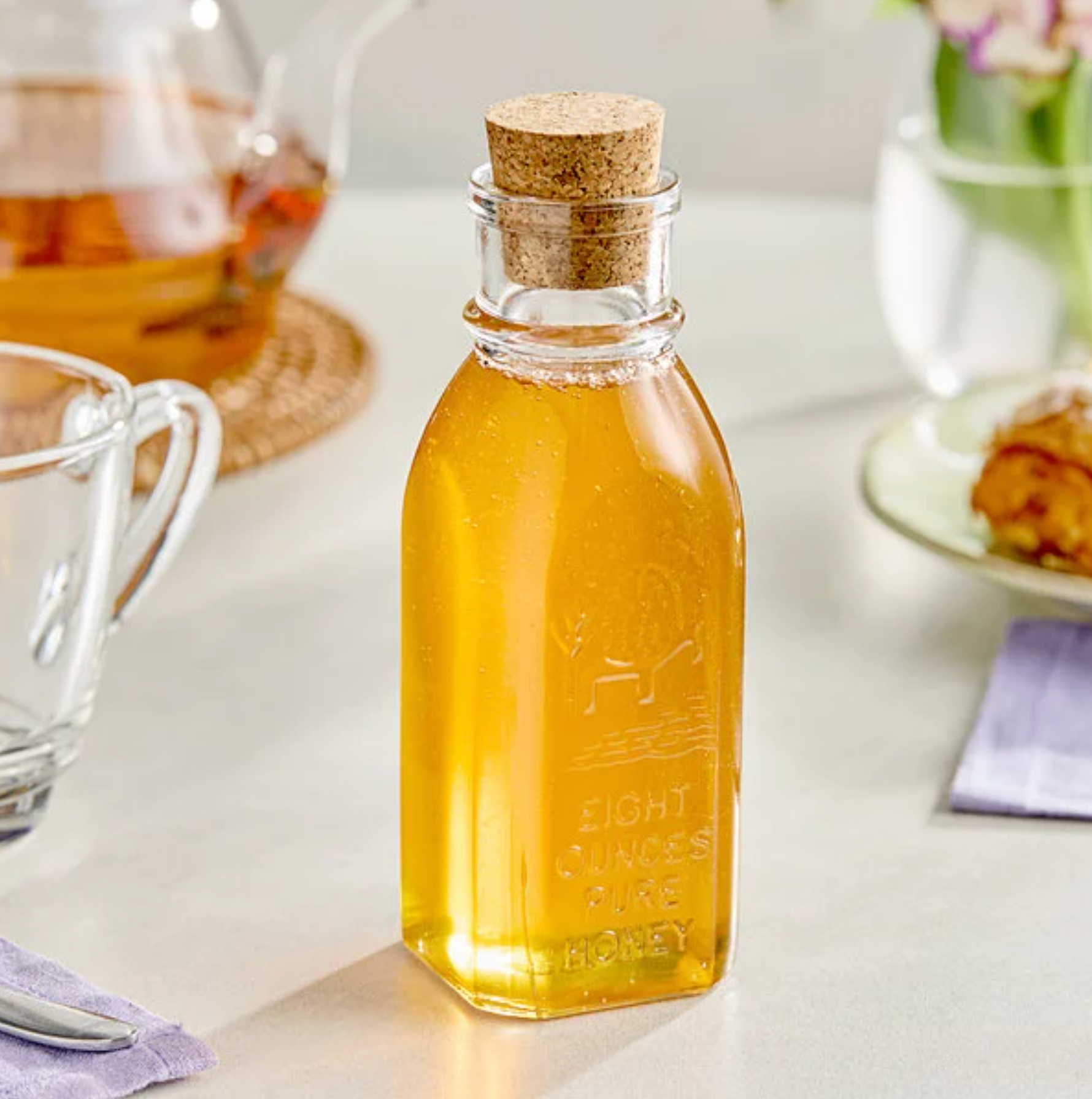 8oz Muth Honey Jars – Case of 12 with Cork & Shrink Bands