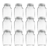 32 oz Flint Glass Jars with white metal screw lids — Case of 12 — Blythewood Bee Company