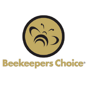 Brown logo of Beekeepers Choice with an image of a bee in it.