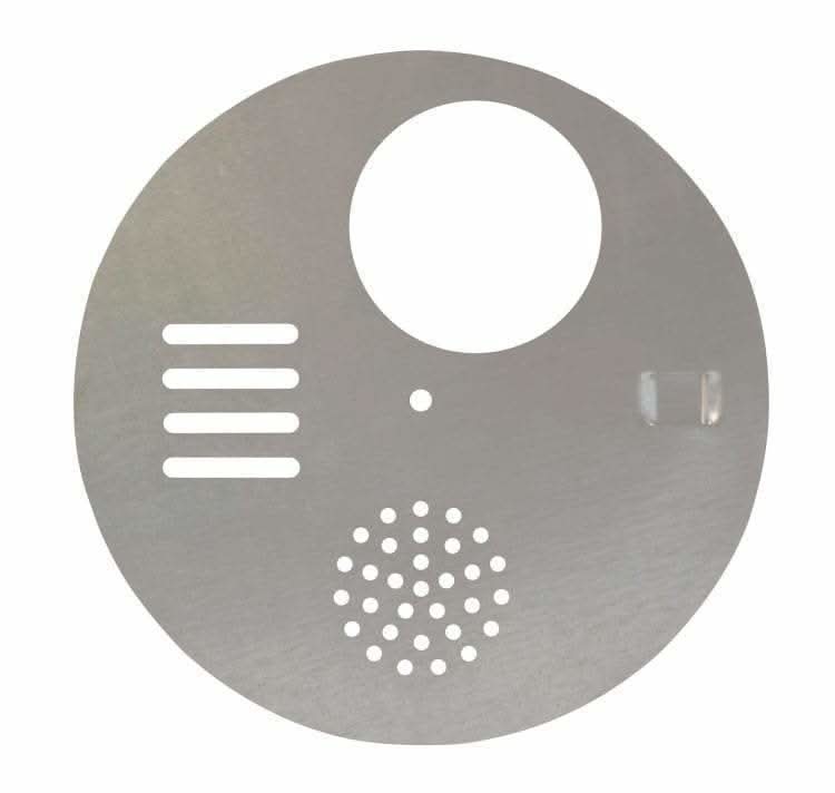 Large circular metal beehive entrance disc