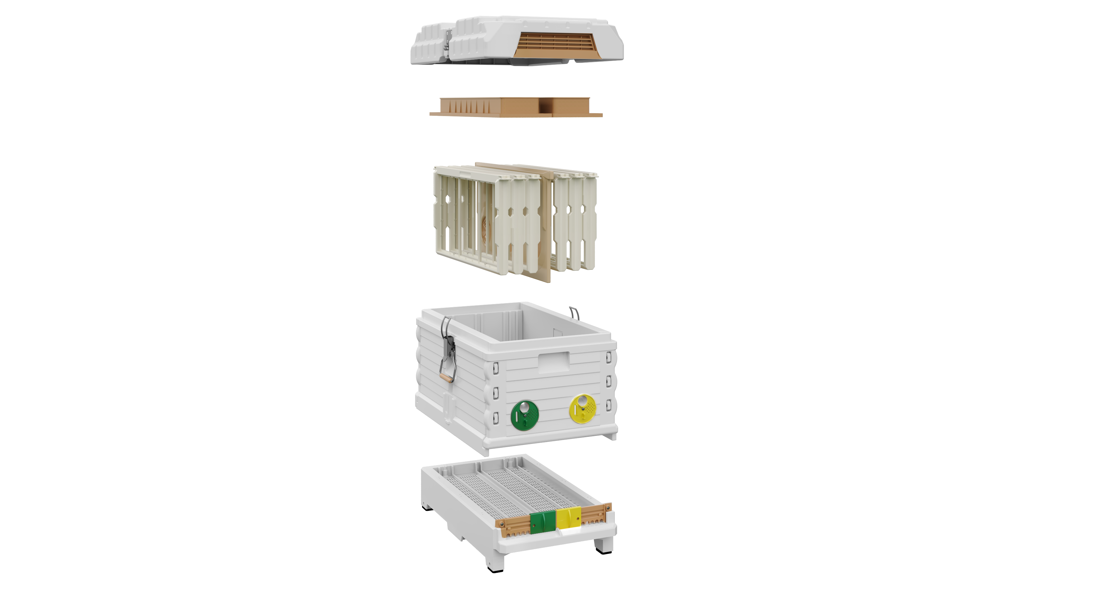 7 Frame NUC White Insulated Bee Hive Set