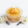 Honeycomb Beeswax Tealight Candles with Bee Embossed