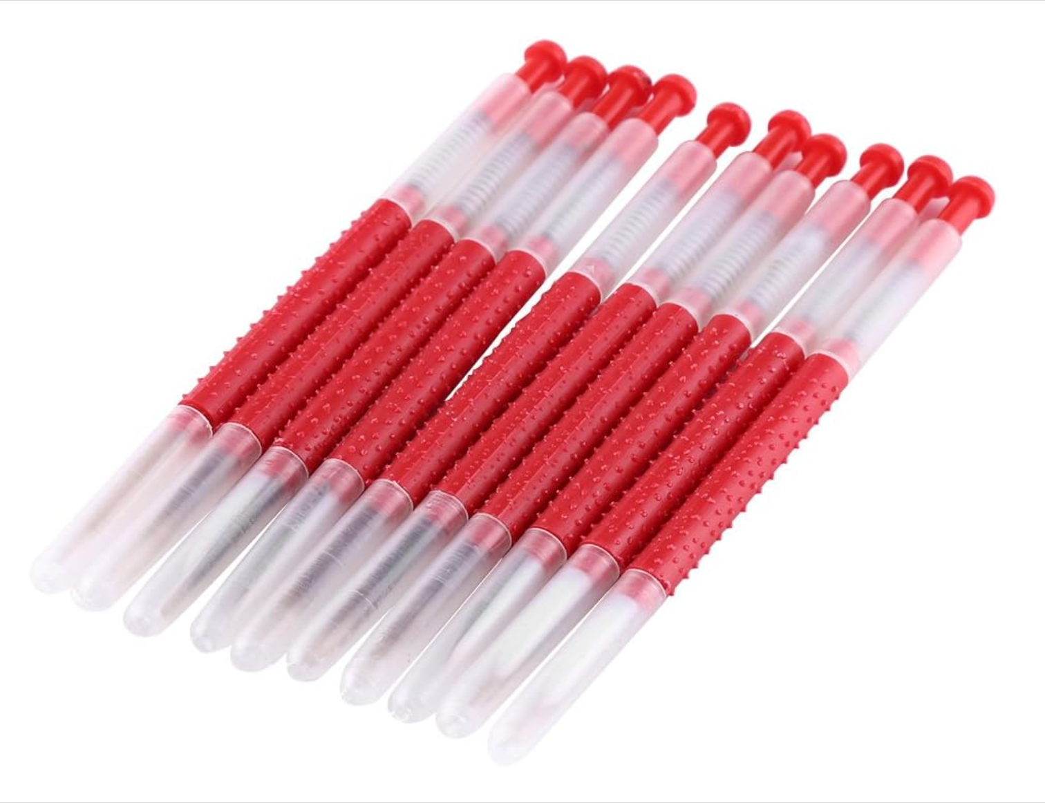 Plastic grafting tool with plastic pusher, 10-pack for queen rearing