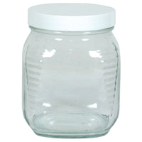 2.5 lb. Square Honey Jars - 12 COUNT CASE - Includes Lid