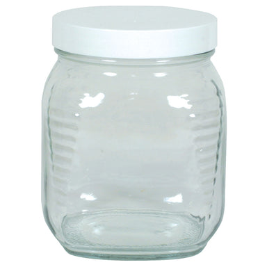 2.5 lb. Square Honey Jars - 12 COUNT CASE - Includes Lid