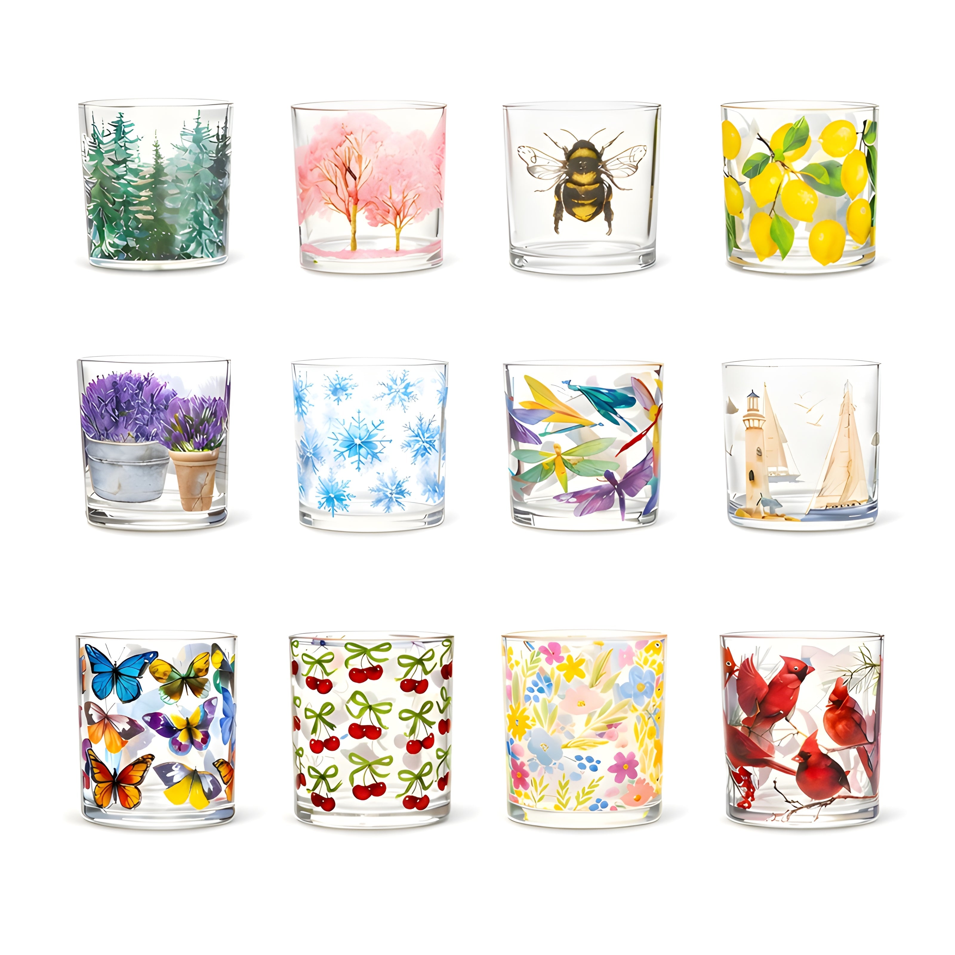 Bold Bee Votive 3 inch Glass Candle Holder
