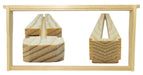 Unassembled wedge top bar, split bottom bar wooden bee frame