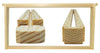 Unassembled wedge top bar, split bottom bar wooden bee frame