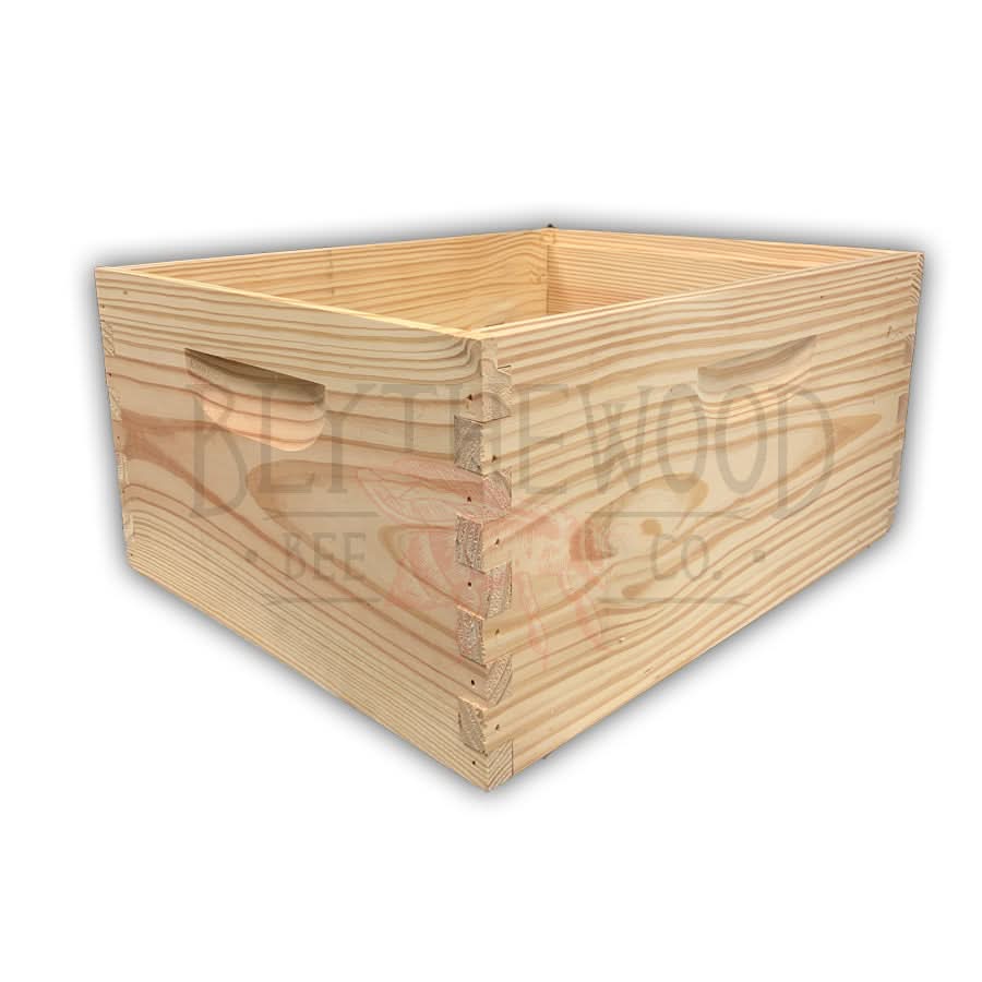 Assembled deep brood chamber included in the 10-frame beehive kit