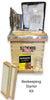 10 Frame Beginner Beekeeping Starter Kit — fully assembled Langstroth hive with frames, tools, jacket, and gloves