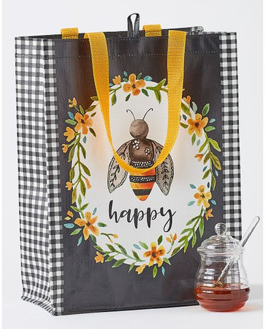 Bee Happy Reuseable Tote Bag
