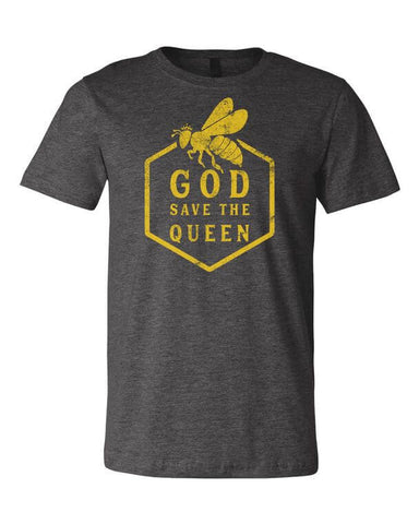 "God Save the Queen" Honey Bee T Shirt - A Great Gift For Beekeepers