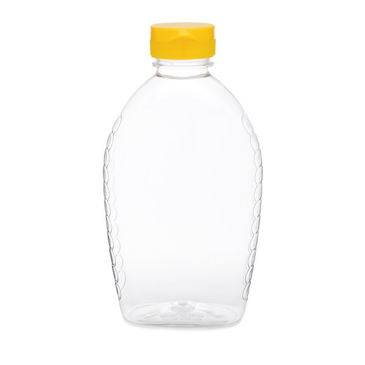 12 oz Plastic Honey Bottles - Clear PET Plastic Bee Hive Honey Bottles (Flip Top Lids Included)