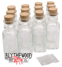 1 LB Muth Honey Jars - Case of 12 Includes Corks And Shrink Bands
