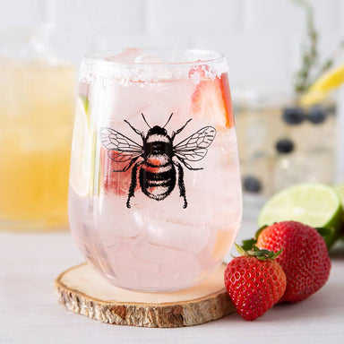 Queen Bee Wine Glass