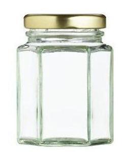 9 oz hexagon jars w/Lid - Singles