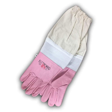 Pink Ventilated Goatskin Beekeeping Gloves