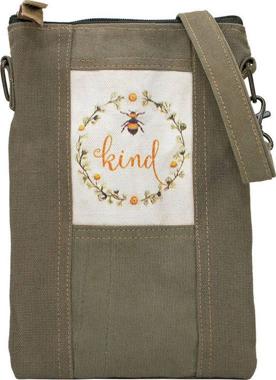 Bee Kind Recycled Tent Crossbody