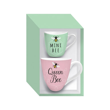 Mommy and Me Ceramic Cup Gift set, 17 OZ, Queen Bee Mini Bee