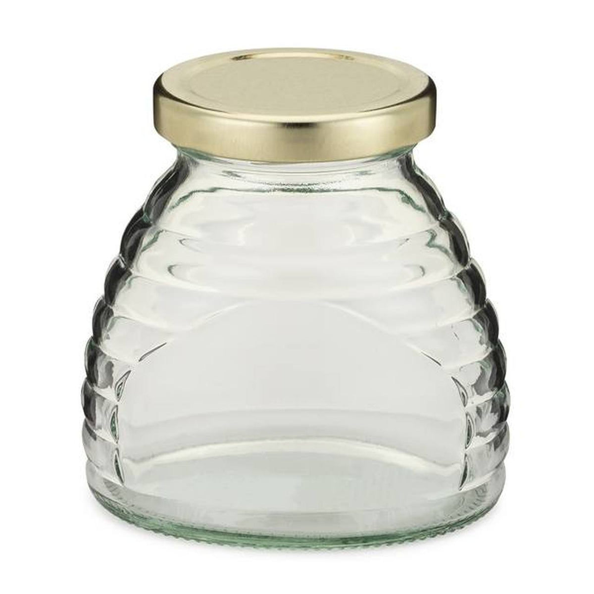 Flint Glass Honey Jar Lids Included | 16 oz Jars with Lids - 12 Count Case