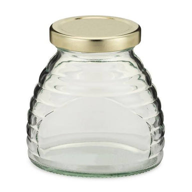 12oz Glass Skep Honey Jars - 12 Count Case - Includes Lids