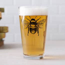 Honey Bee Pint Glass