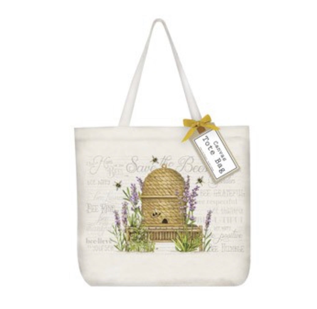 Lavender Beehive Tote Bag | Bee Tote Bag
