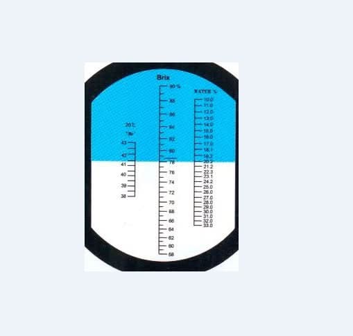 Honey refractometer eyepiece and prism