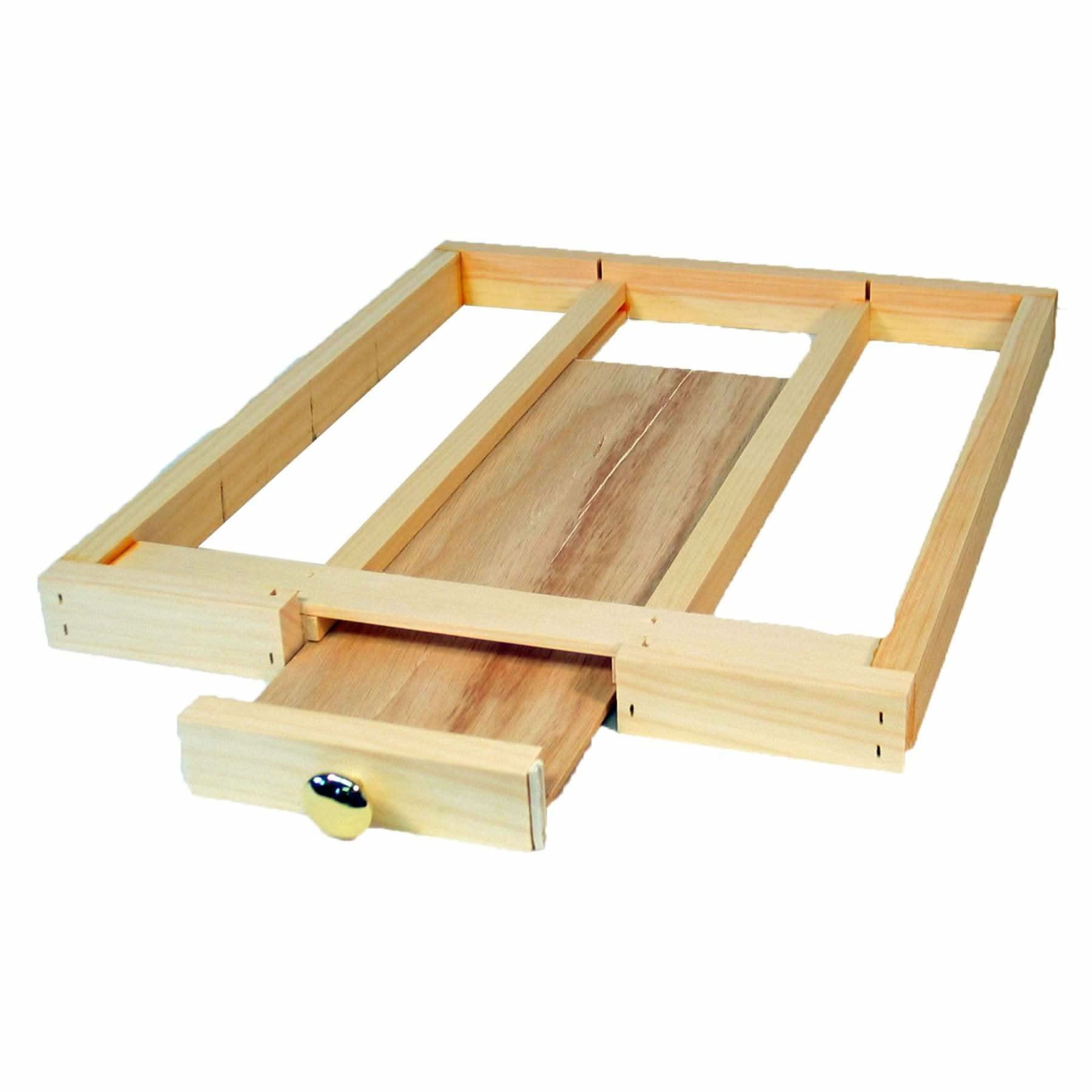 Para-Moth crystal drawer, pull-out storage tray that sits atop 10-frame supers